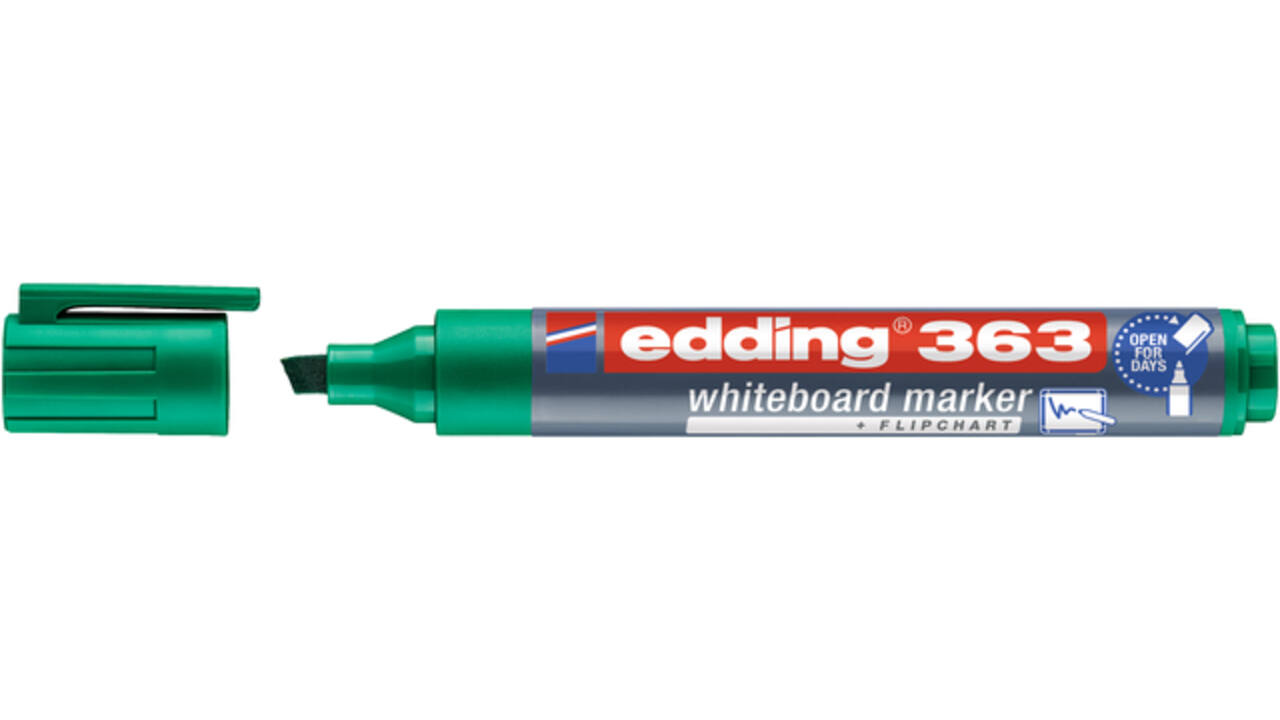 Viltstift edding 363 whiteboard schuin 1-5mm groen