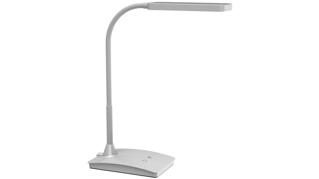 Bureaulamp MAUL Pearly LED colour vario dimbaar zilver