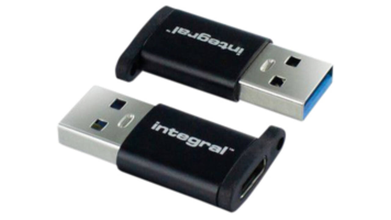 Adapter Integral USB-C naar USB-A 2-pack
