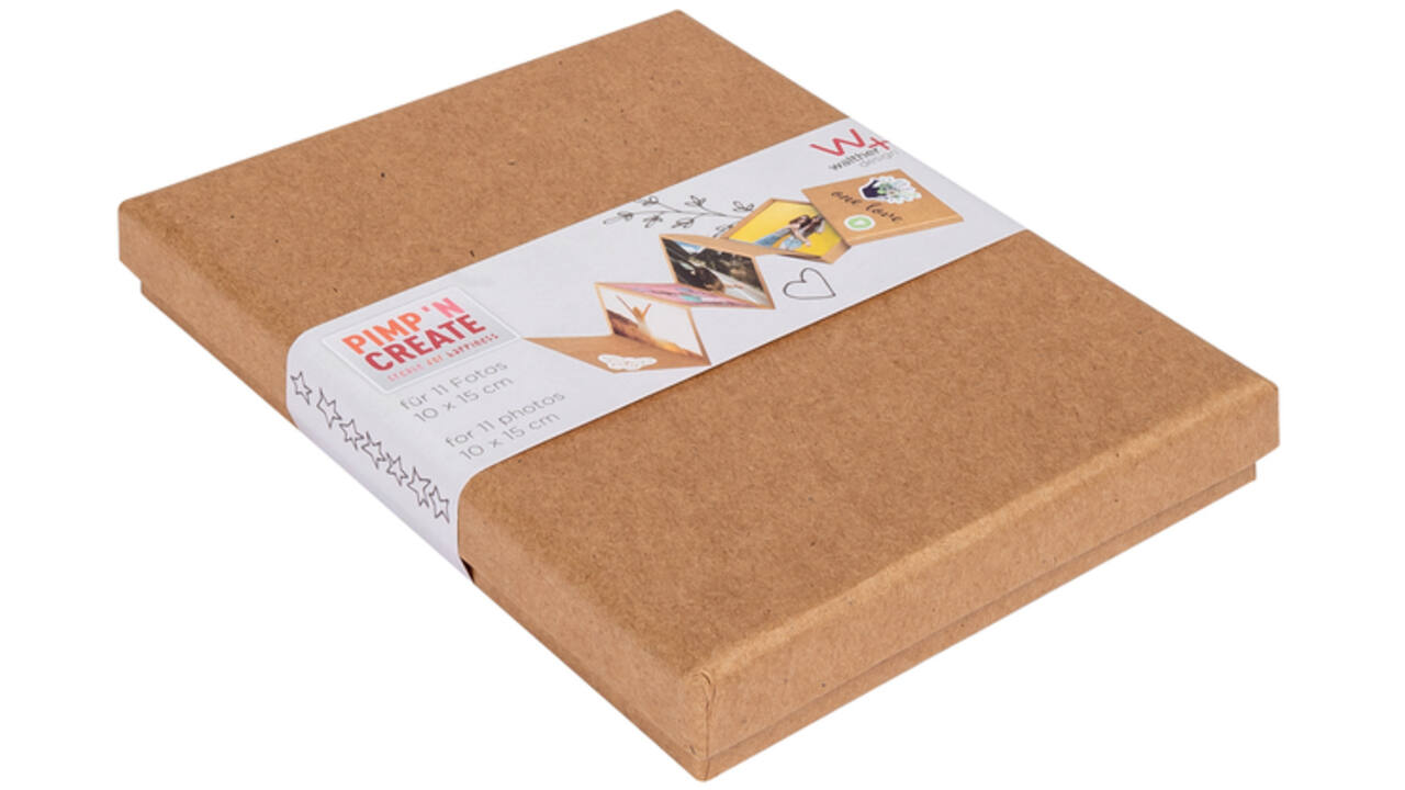 Leporello box walther design 11 foto's formaat 10x15cm kraft