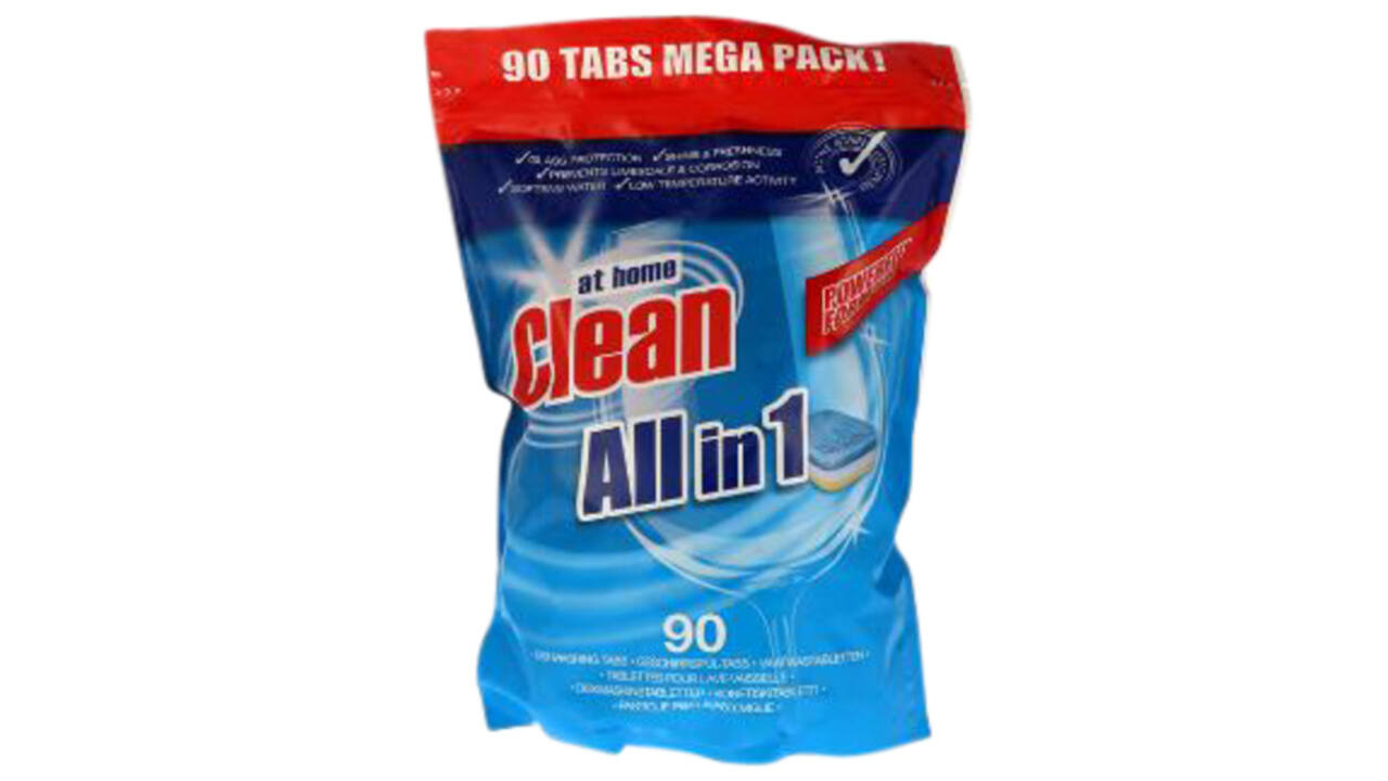 Vaatwastabletten at home Clean All-in-One zak à 90 stuks