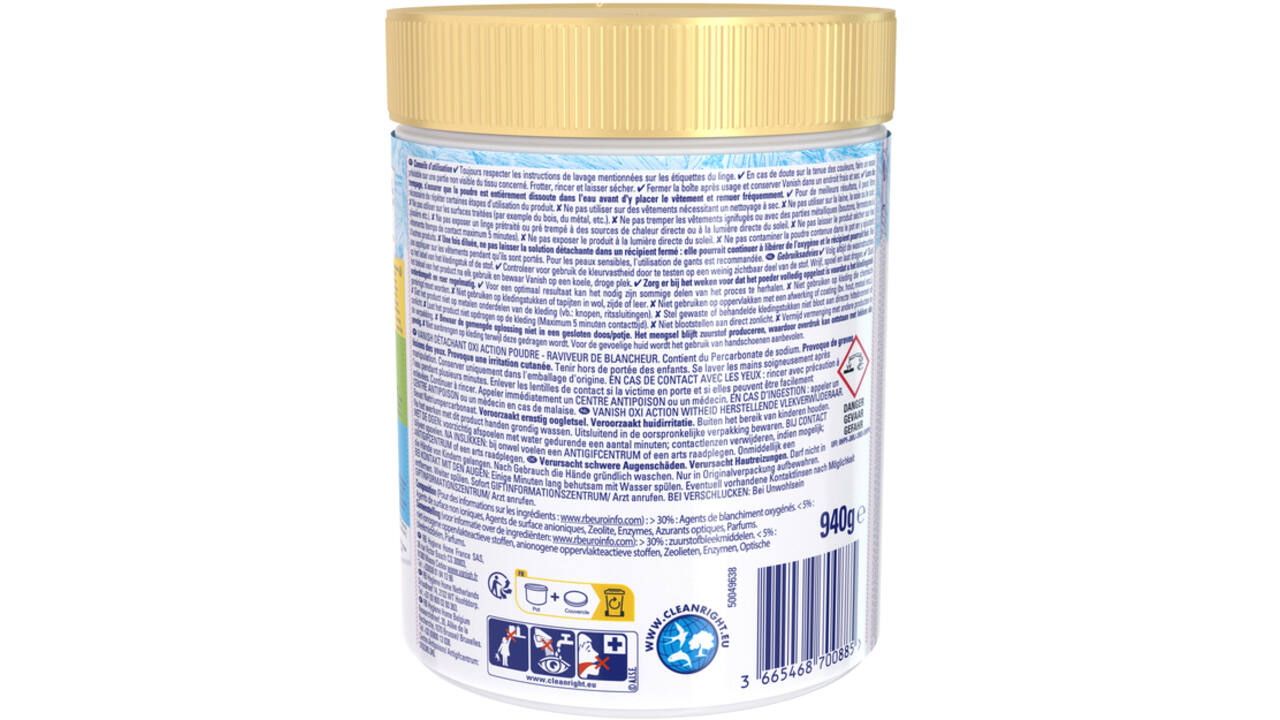 Wasbooster Vanish Oxi Action Whitening poeder 940g