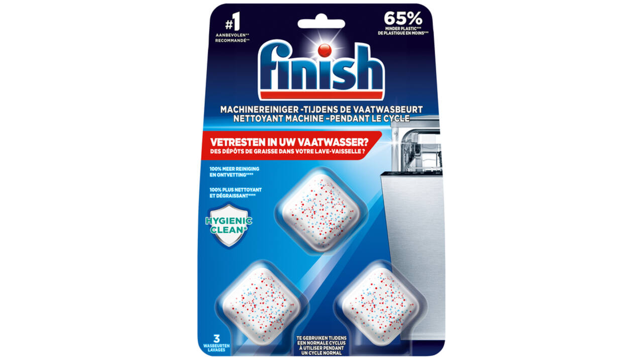 Vaatwasmachine-reiniger tabs Finish 3 stuks