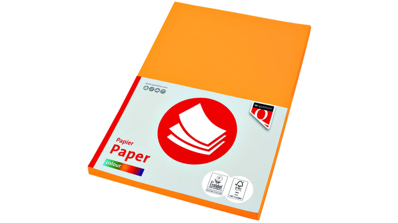 Kopieerpapier Quantore Colour A4 160gr diepgeel 50vel
