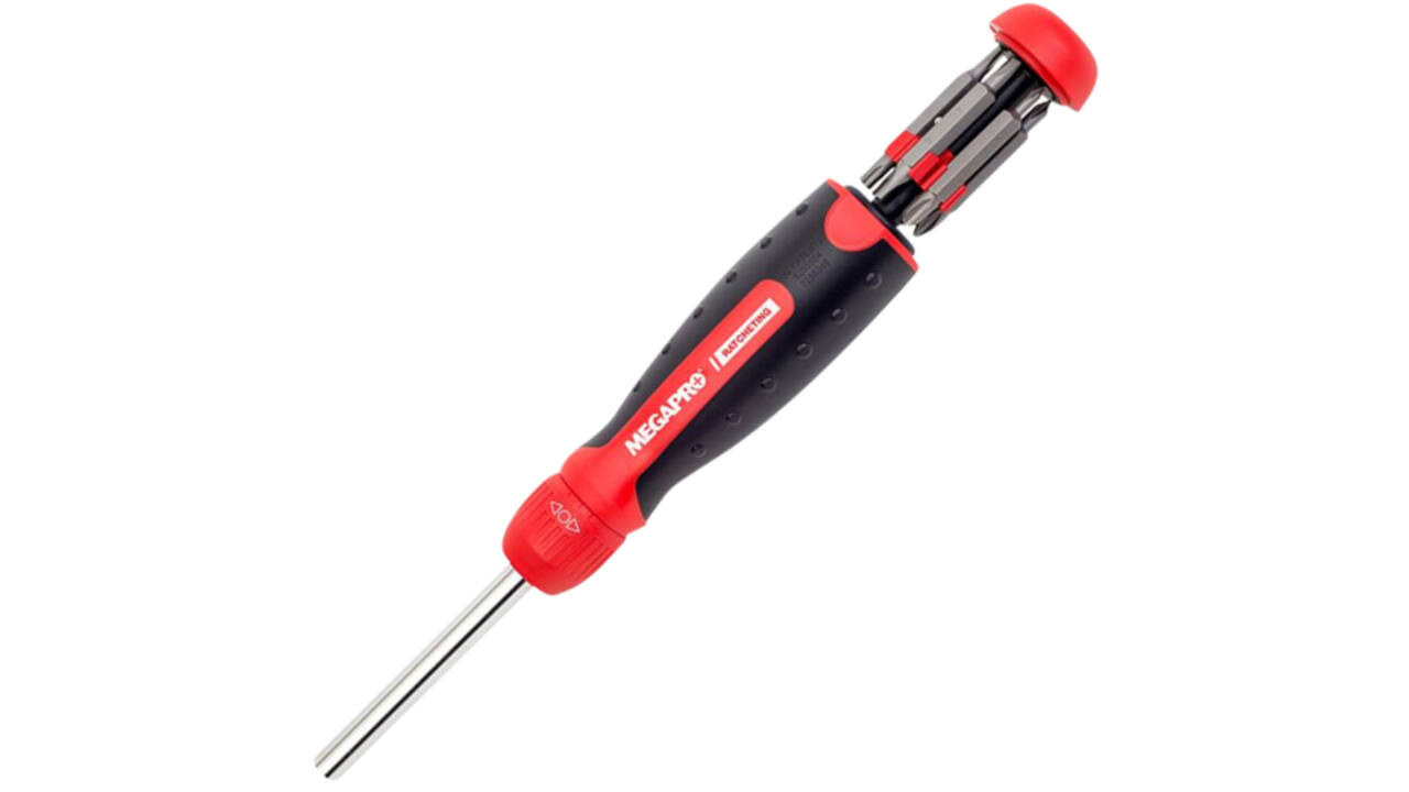 Schroevendraaier Megapro Ratcheting met 13 bits zwart