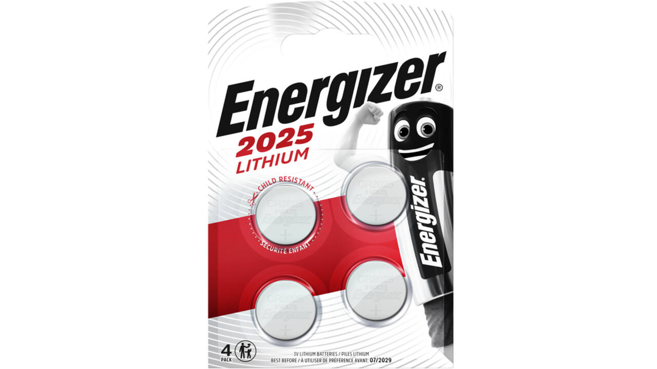 Batterij Energizer knoopcel 4xCR2025 lithium