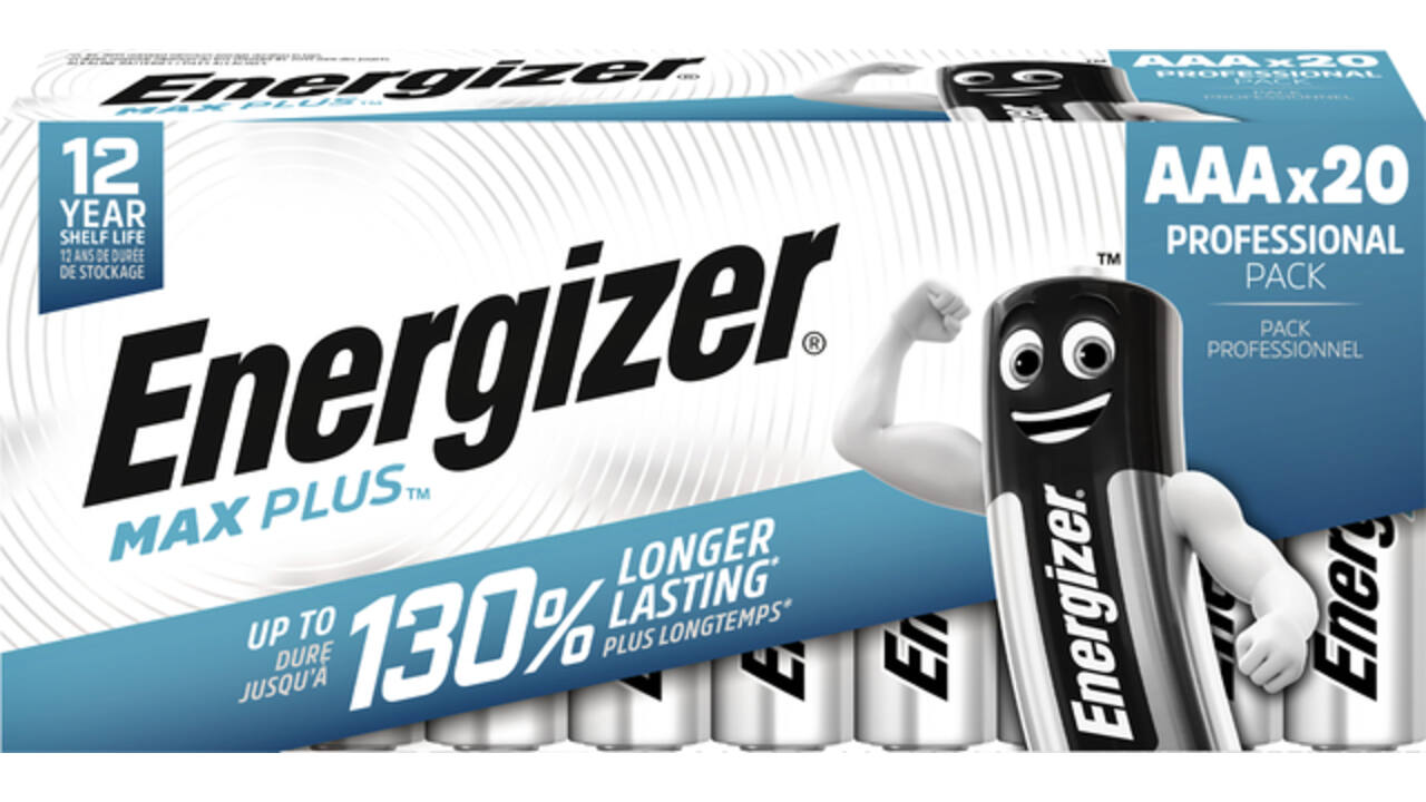 Batterij Energizer Max Plus 20xAAA alkaline