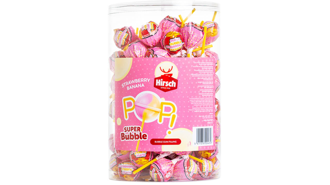 Lolly Hirsch super bubble strawberry/banana 100x17 gram