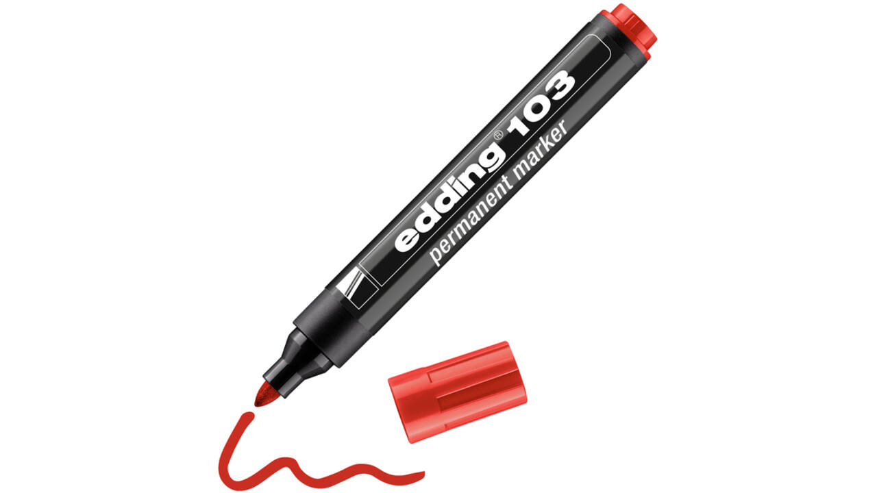 Viltstift edding 103 rond medium rood
