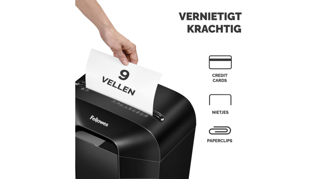 Papiervernietiger Fellowes Powershred LX50 snippers 4x37mm zwart