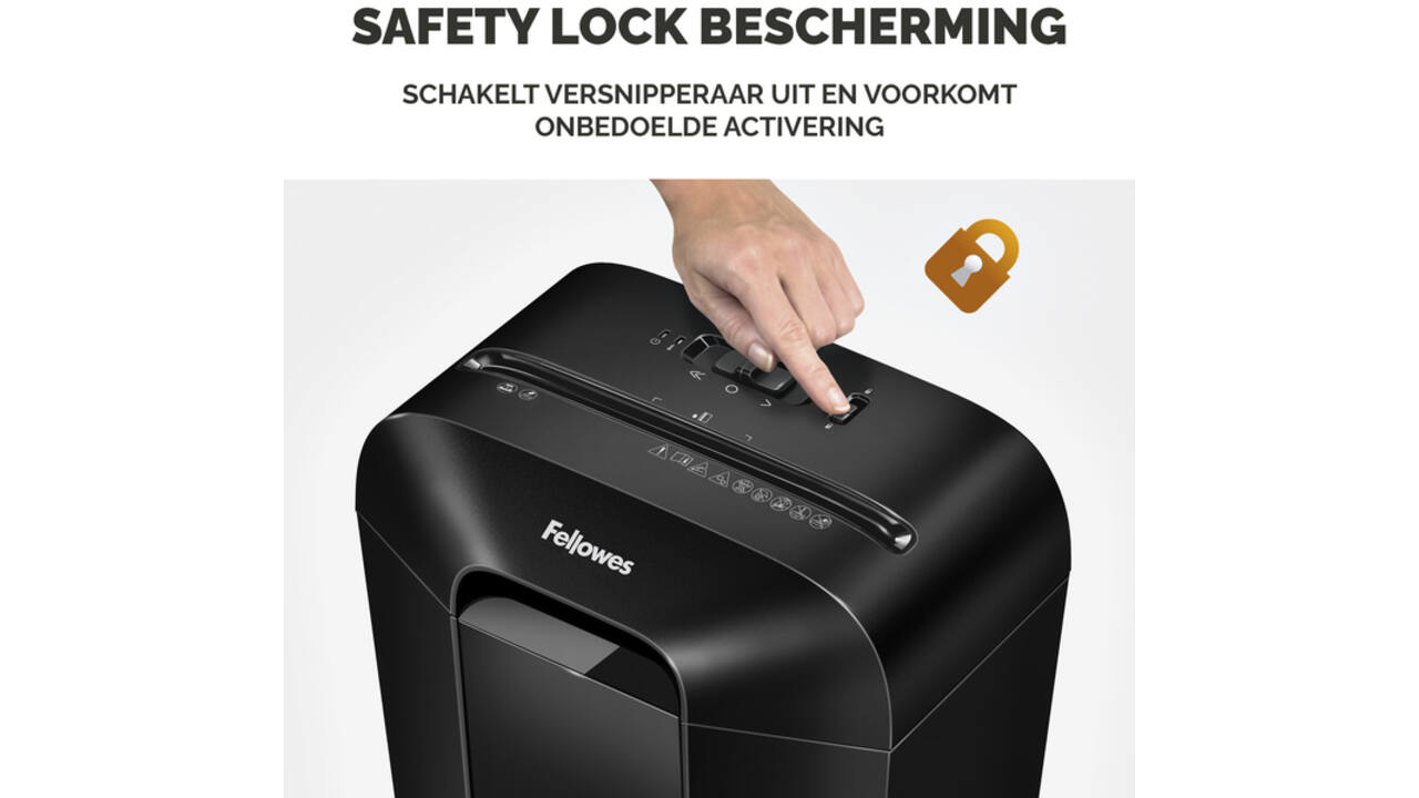 Papiervernietiger Fellowes Powershred LX50 snippers 4x37mm zwart