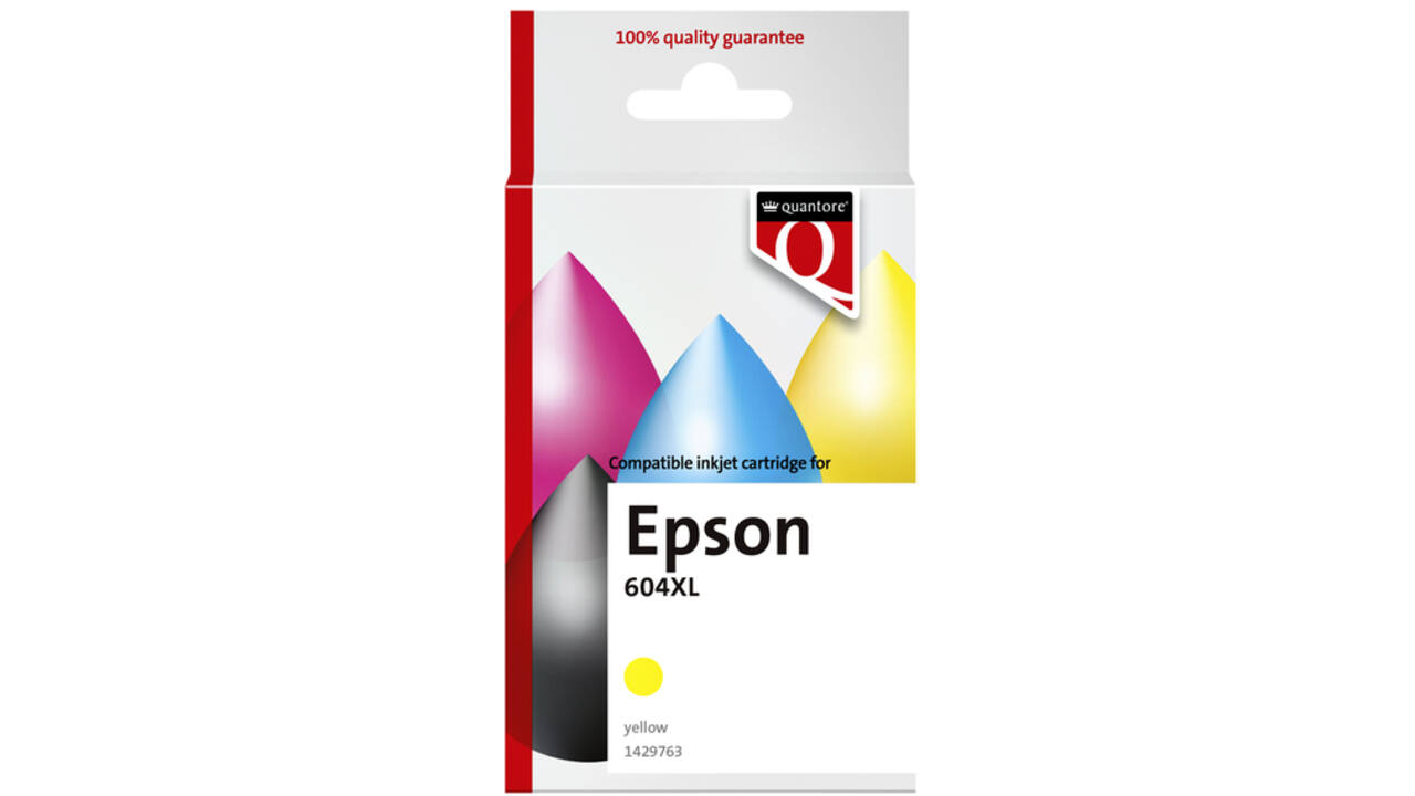 Inktcartridge Quantore alternatief tbv Epson 604XL T10H44 geel