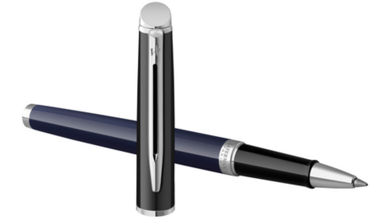 Rollerpen Waterman Hémisphère Colour Blocking black en blue CT fijn