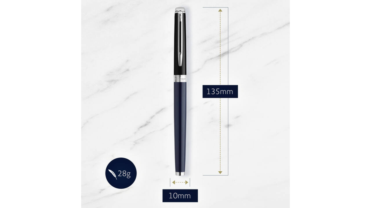 Vulpen Waterman Hémisphère Colour Blocking black en blue CT fijn