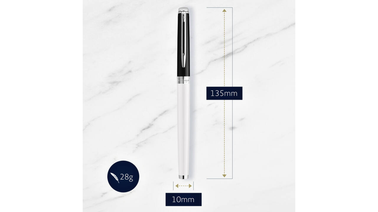 Vulpen Waterman Hémisphère Colour Blocking black en white CT medium