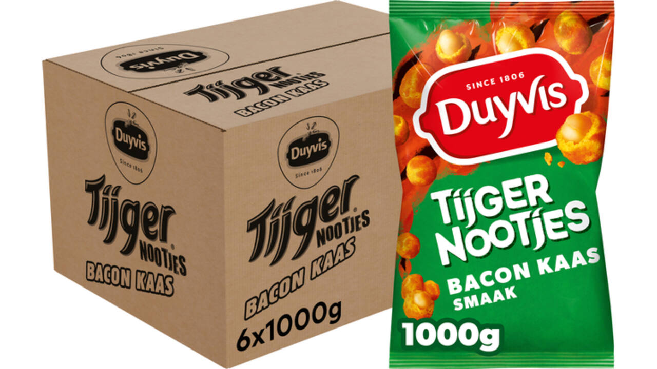 Tijgernootjes Duyvis bacon kaas zak 1kg