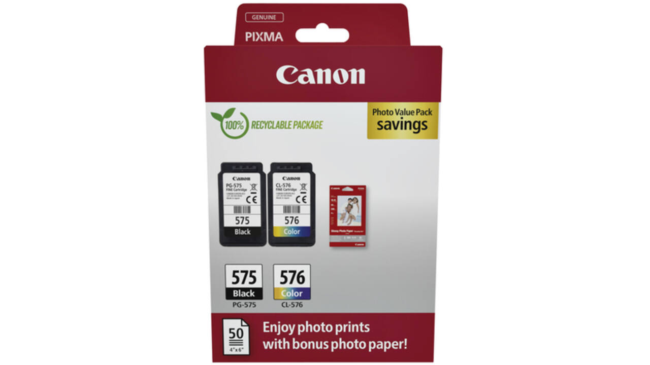 Inktcartridge Canon PG-575 + CL-576 zwart + kleur
