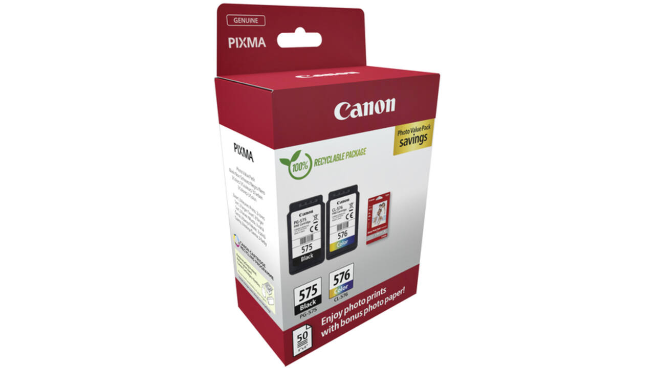 Inktcartridge Canon PG-575 + CL-576 zwart + kleur
