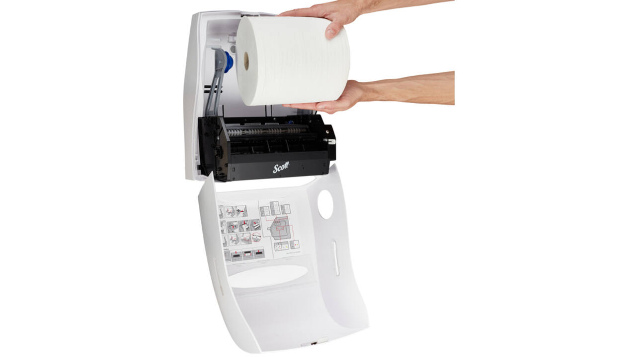 Handdoekroldispenser Kimberly Clark met sensor wit 9960