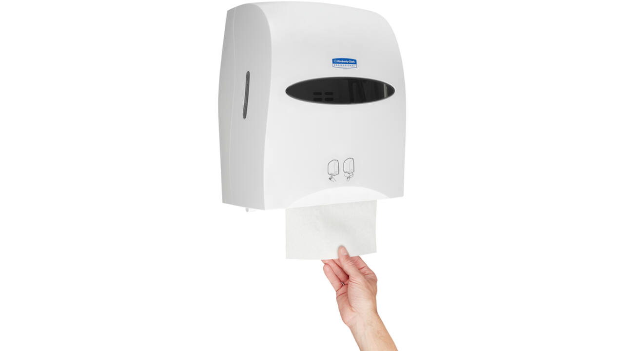 Handdoekroldispenser Kimberly Clark met sensor wit 9960