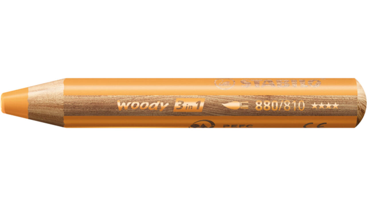 Kleurpotloden STABILO 880 woody 3 in 1 multitalent goud
