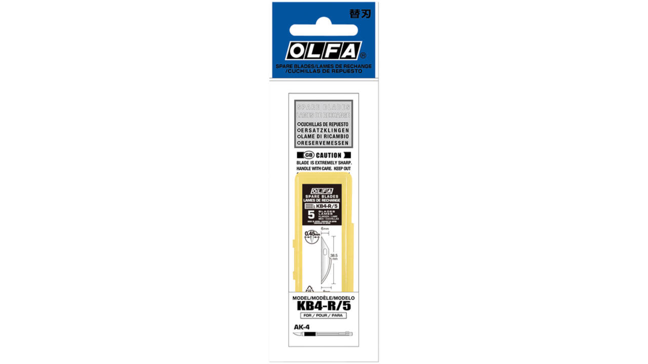 Reservemes Olfa KB4-R blister à 5 stuks