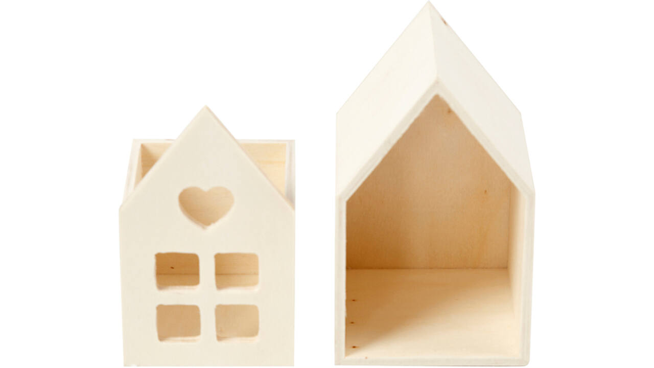 Huis met lade Creativ Company 10.8x6.8 cm hout