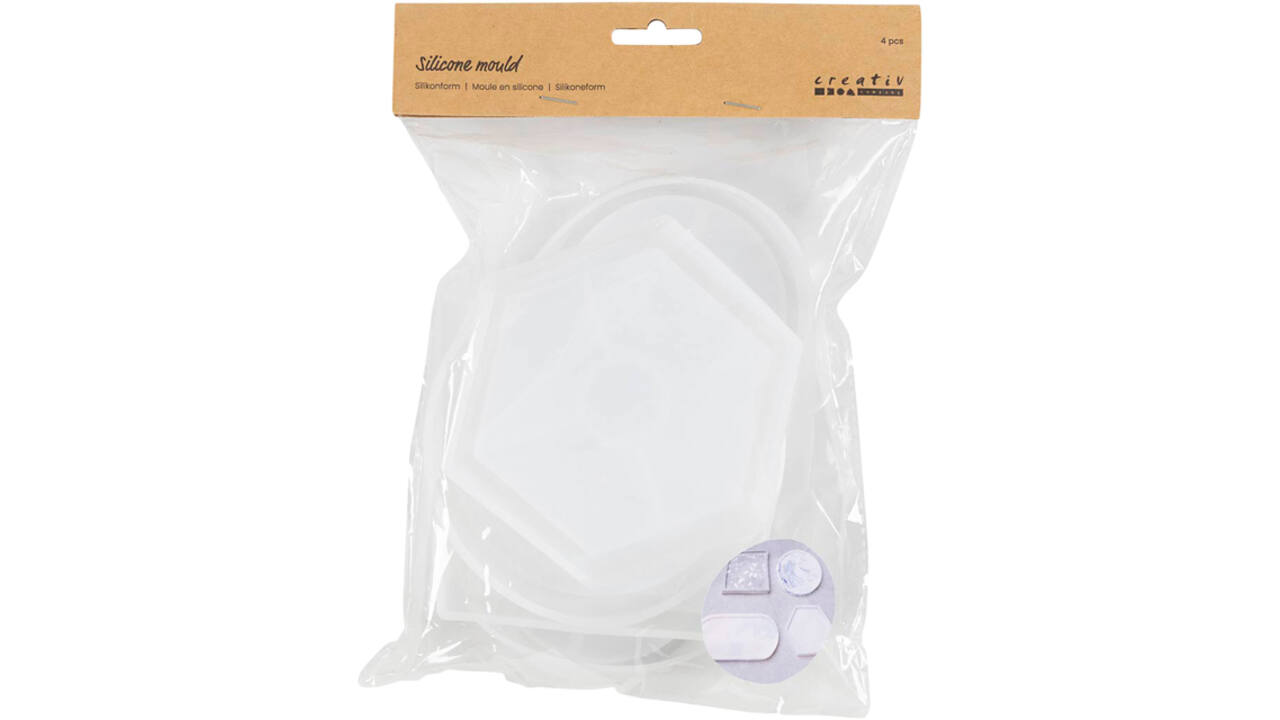 Silicone vormen Creativ Company set à 4 vormen