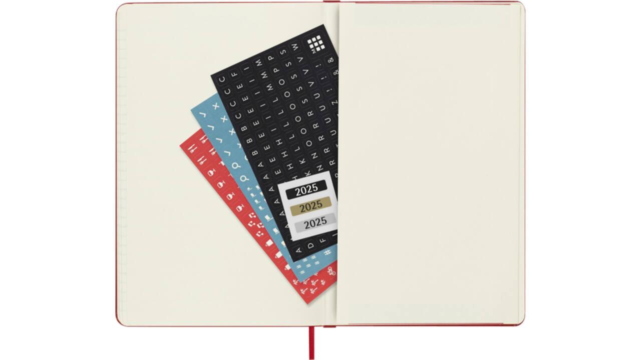 Agenda 2025 Moleskine 12M Planner Weekly 7dagen/1pagina large hc scarlet red