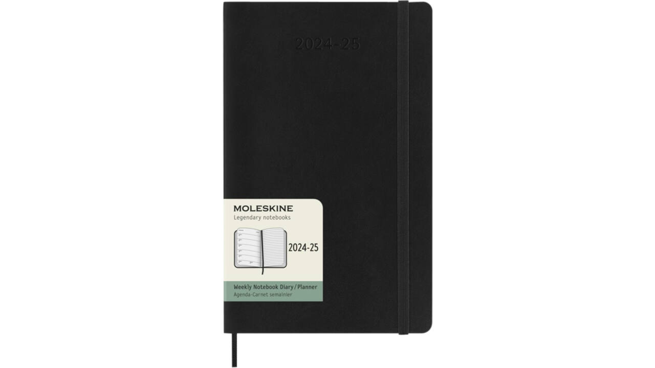 Agenda 2024/2025 Moleskine 18M Planner Weekly 7dagen/1pagina large sc black