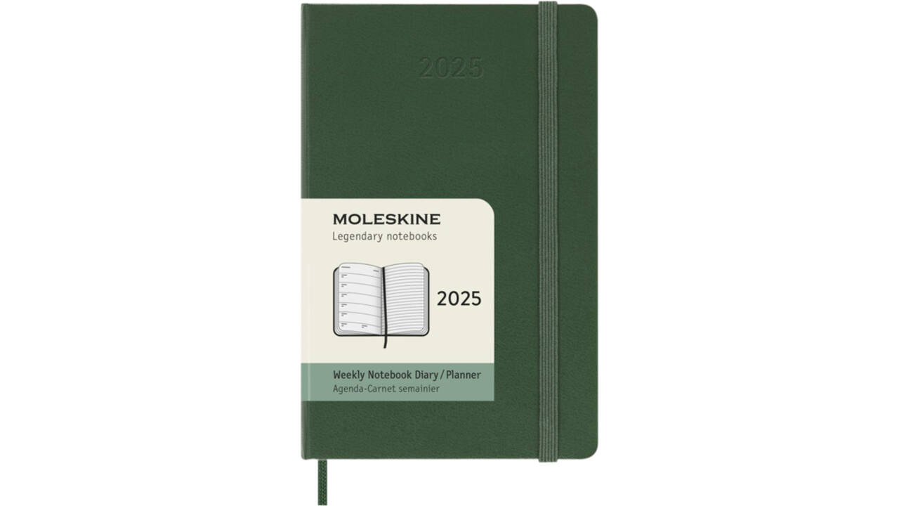 Agenda 2025 Moleskine 12M Planner Weekly 7dagen/1pagina pocket hc myrtle green