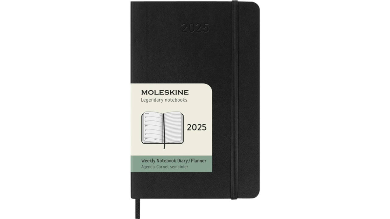 Agenda 2025 Moleskine 12M Planner Weekly 7dagen/1pagina pocket sc black