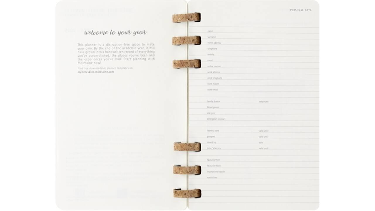 Agenda 2024/2025 Moleskine 12M Academic planner 7dagen/2pagina's large sc black