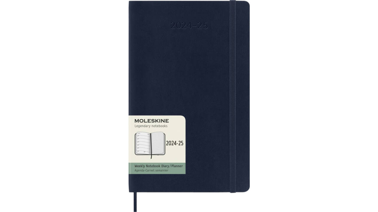 Agenda 2024/2025 Moleskine 18M Planner Weekly 7dagen/1pagina large sc sapphire blue