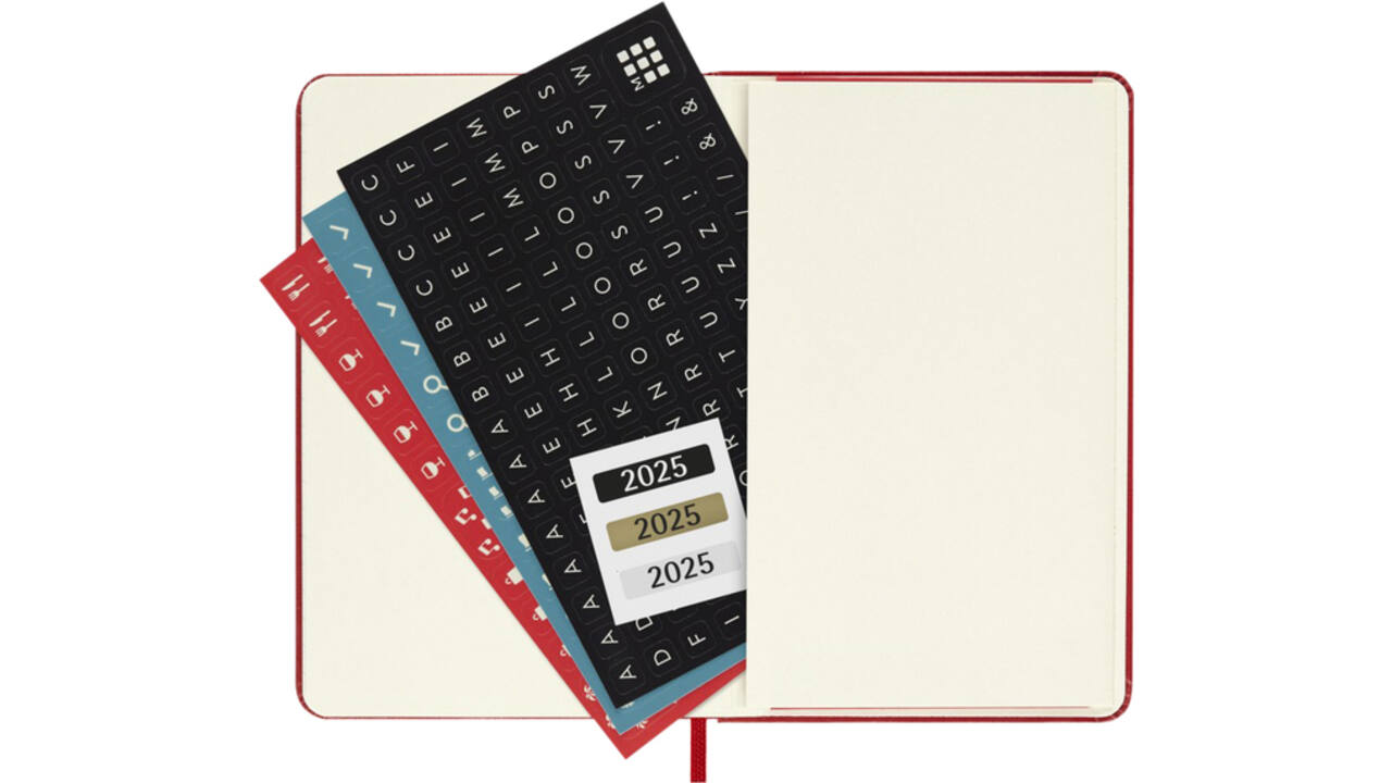 Agenda 2025 Moleskine 12M Planner Weekly 7dagen/1pagina pocket hc scarlet red