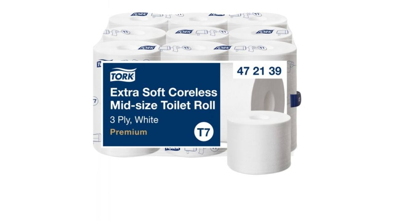 Toiletpapier Tork Mid-size T7 premium 3-laags 550vel wit 472139