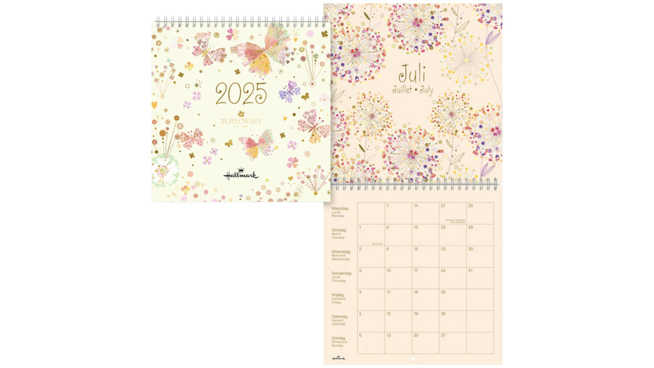 Maandkalender 2025 Hallmark Turnowsky 210x210mm