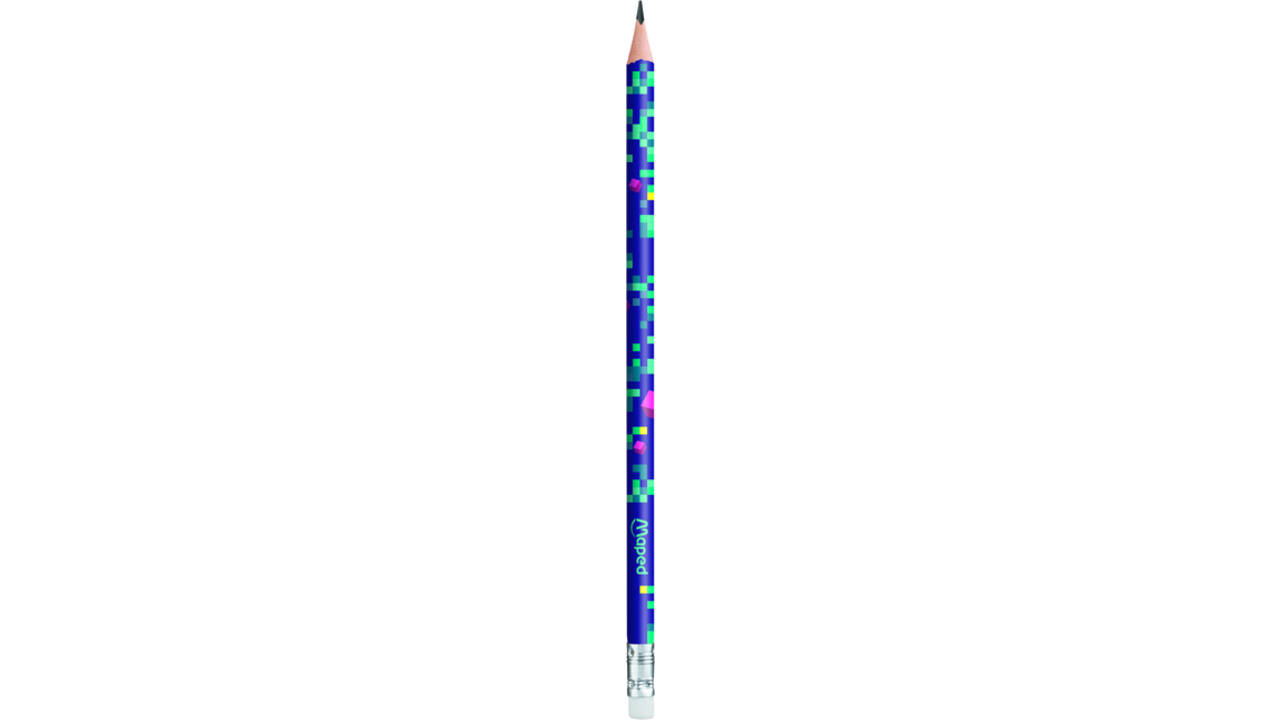Potlood Maped Pixel Party met gum set à 12 stuks