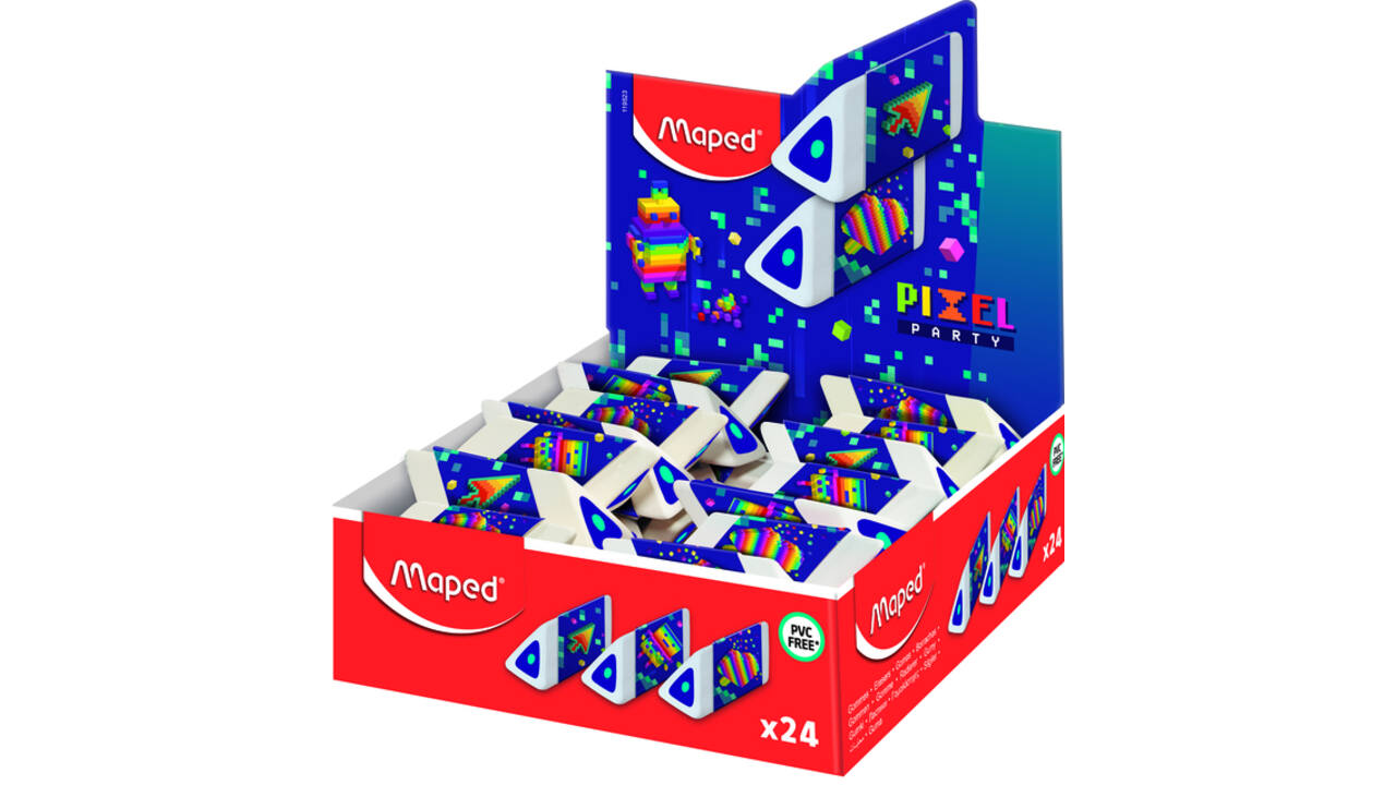 Gum Maped Pixel Party Pyramid display à 24 stuks