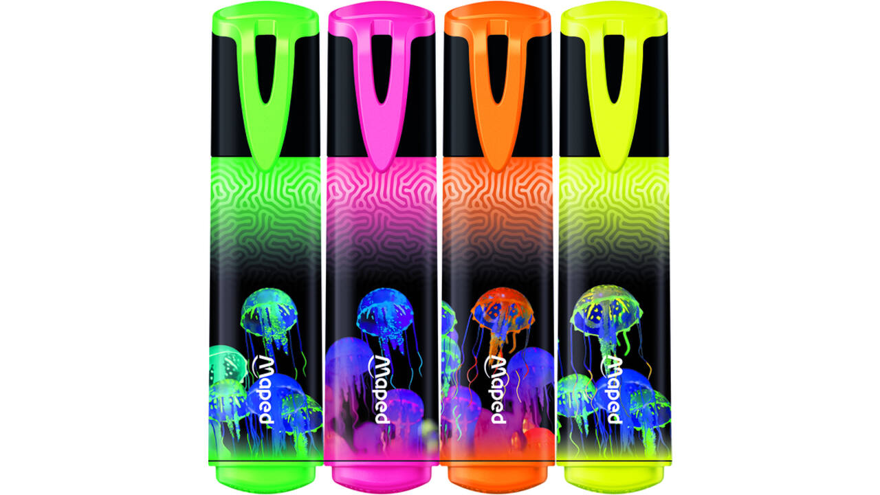 Markeerstift Maped Deepsea Paradise set à 4 kleuren