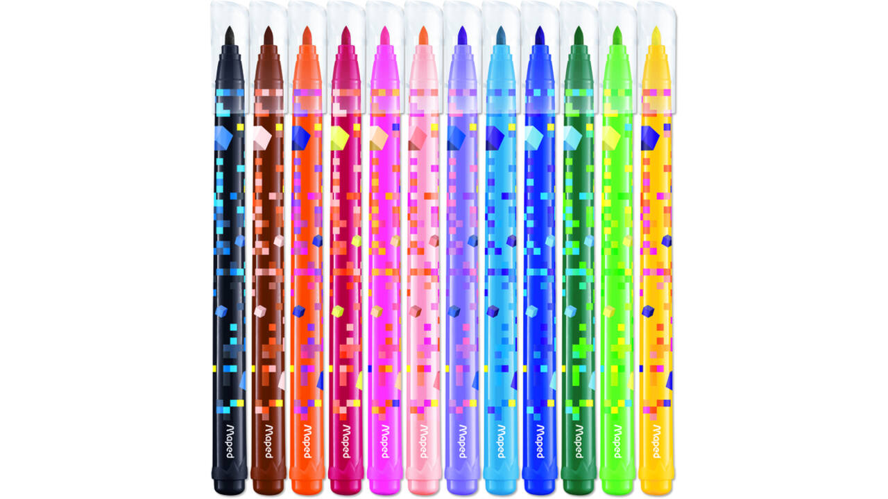 Viltstift Maped Pixel Party set à 12 kleuren