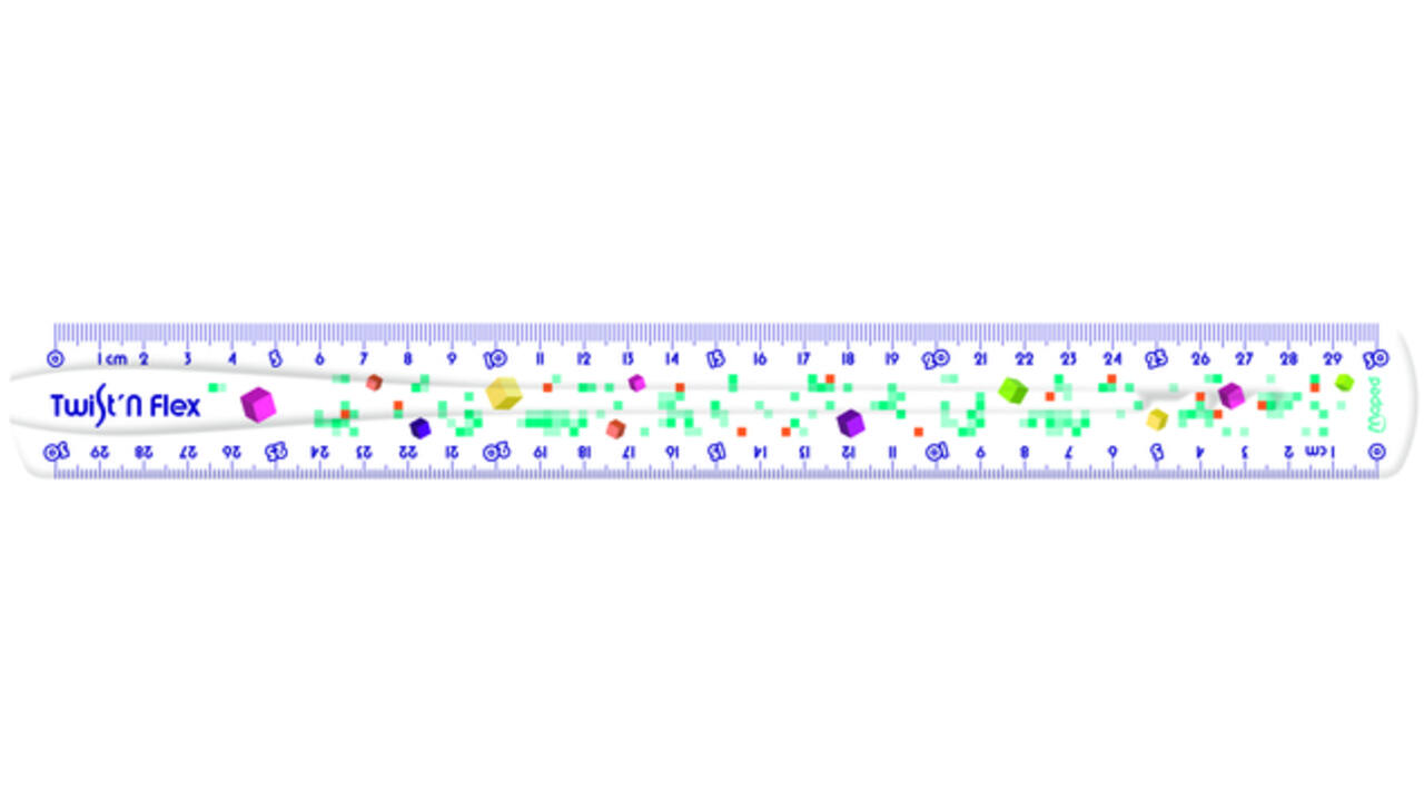 Liniaal Maped Pixel Party Twist 'n Flex 30cm transparant
