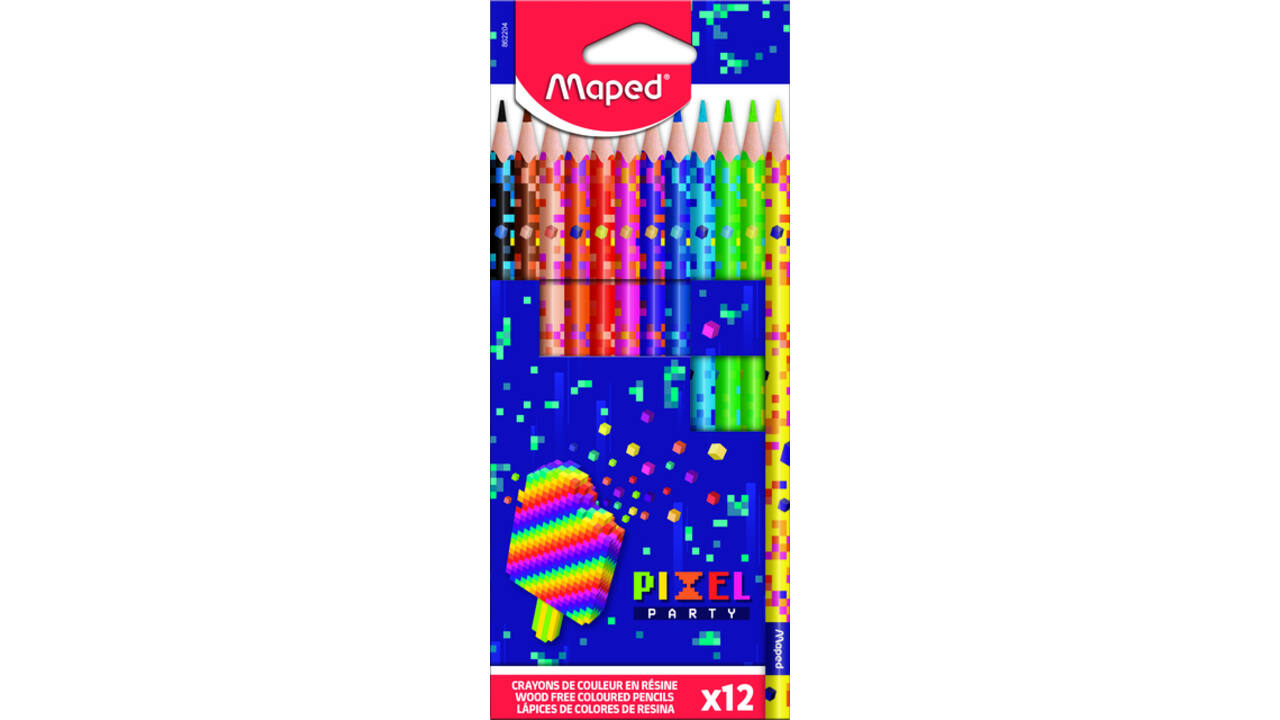 Kleurpotlood Maped Pixel Party set à 12 kleuren