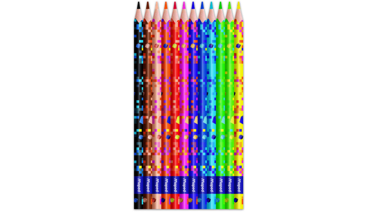 Kleurpotlood Maped Pixel Party set à 12 kleuren