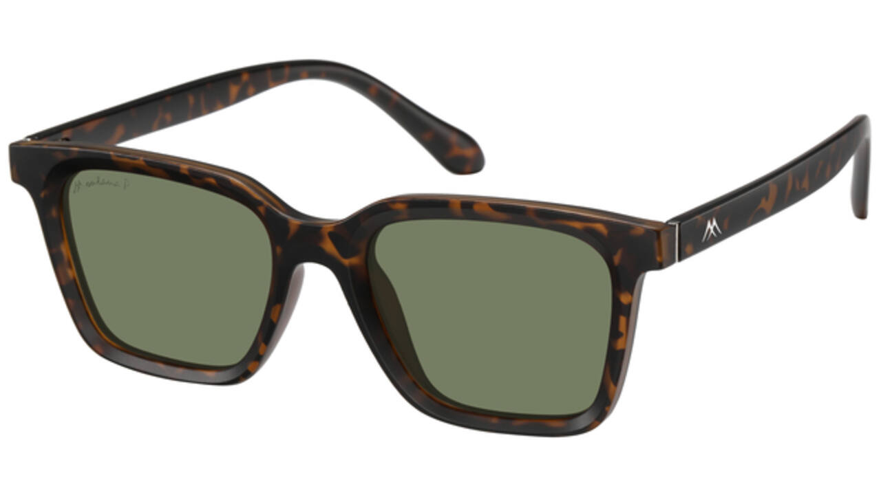 Zonnebril Montana met smoke gepolariseerd glas mat turtle