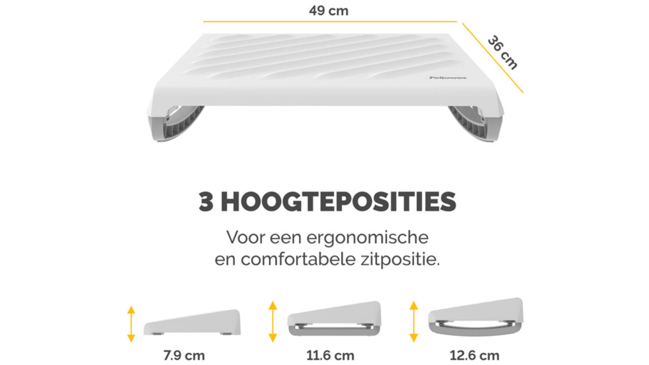 Voetensteun Fellowes Breyta wit
