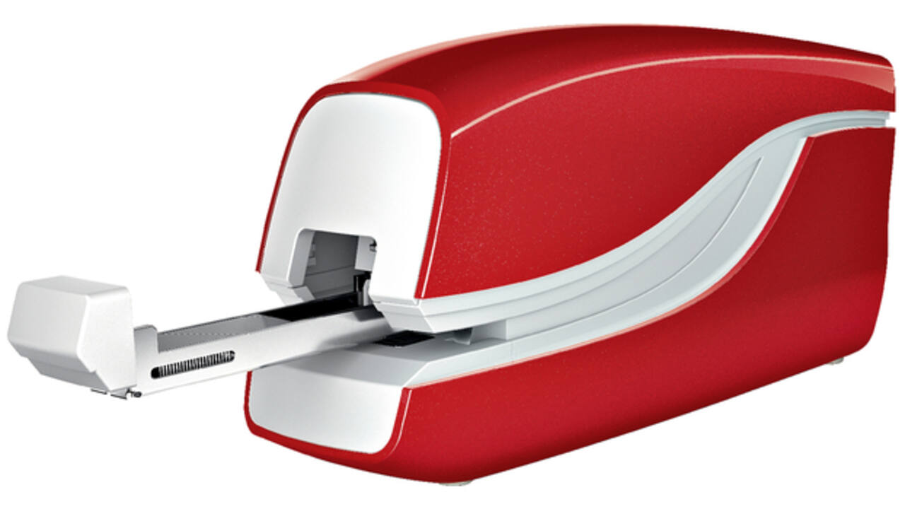Nietmachine Leitz NeXXt WOW contactloos elektrisch 10 vel rood