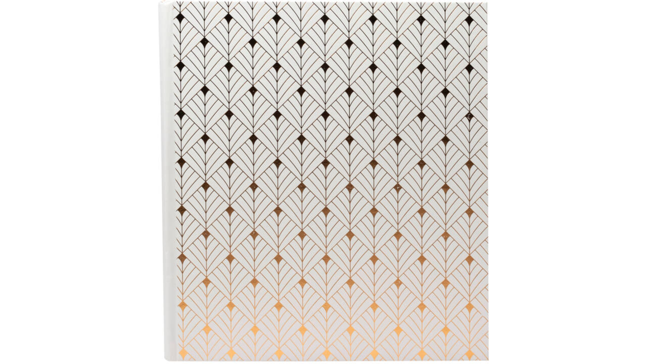 Fotoalbum Exacompta 29x32cm 60 zwarte pagina's Néo Déco wit