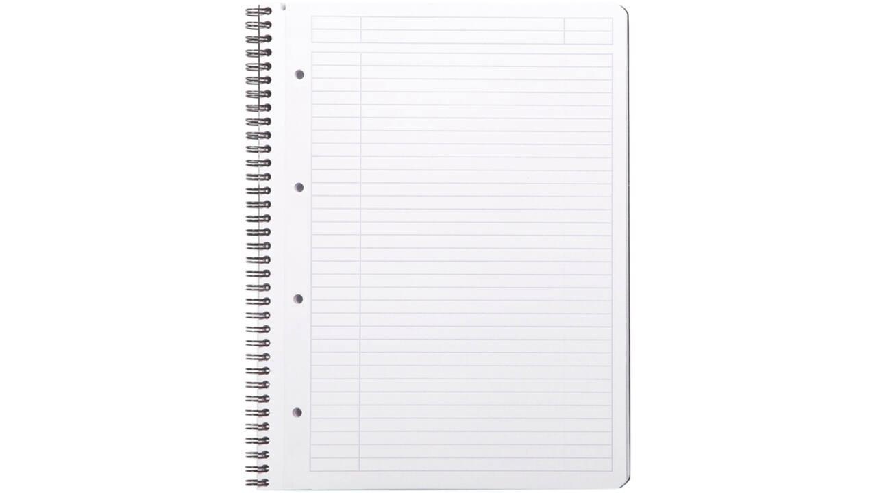 Notitieboek Rhodia Greenbook A4+ lijn 4-gaats 180 pagina's 90gr zwart