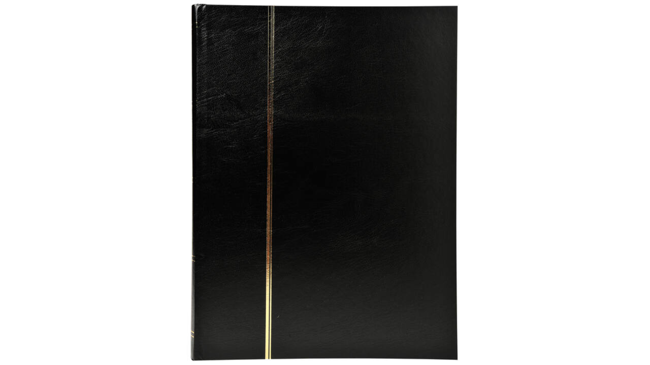 Postzegelalbum Exacompta 22.5x30.5cm 48 zwarte pagina's zwart